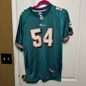 Zach Thomas #54 Miami Dolphins NFL Jersey Boy's XL Reebok Pullover autogrgraphed